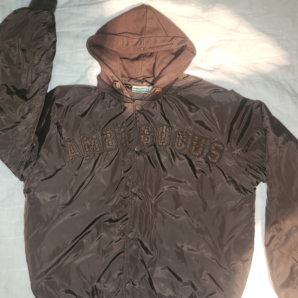 ambiguous Puffer jacket  Varsity Style Small Brown U.K. Release  Soft Urban new